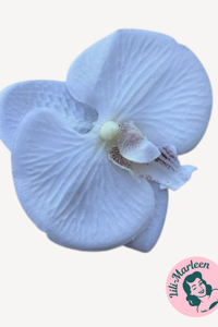 Orkide Hårclips med Krokodillespænde, hvid